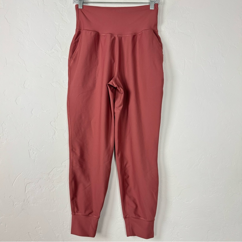 Old Navy Active Joggers Sweat Pants Solid Pink Cedarwood Powersoft‎ Pull On Knit